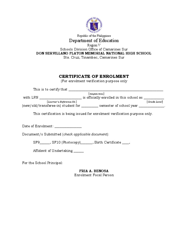 Draft Reg Form Pdf