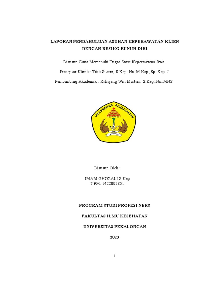 RISIKO BUNUH DIRI | PDF