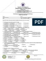 1st Q Examination in Earth & Life Science