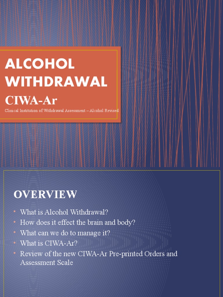 Alcohol Withdrawal PDF Benzodiazepine Alcoholism