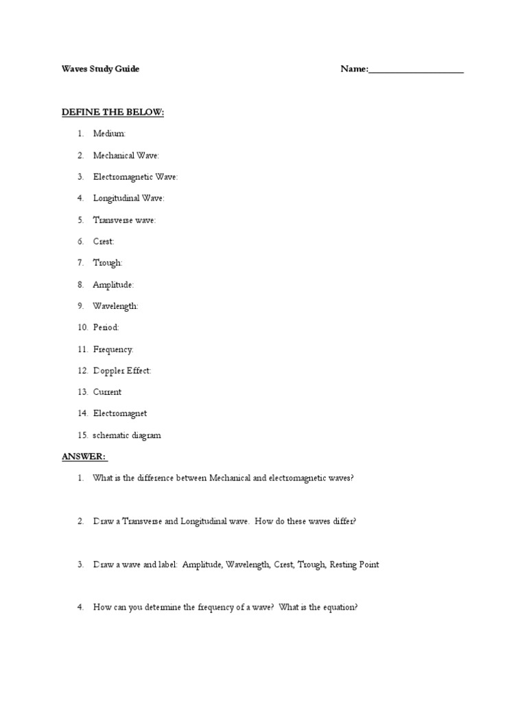 Waves Study Guide | PDF
