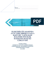 Elektrik Piyasasinda Ayni Yere Birden Fazla Basvuru Yapilmasi Halinde Oncelik Hakkinin Hukuki Cercevesi