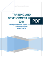Training Programme Report Training Evaluation Report
