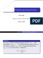 Probability Generating Functions