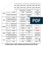 J.H.S. Time Table