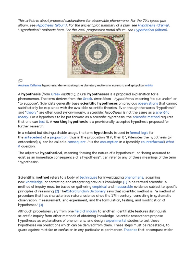 Understanding Hypotheses in Science | PDF | Hypothesis | Significant ...