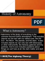 History of Key Astronomy Discoveries