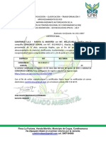 Planta de disposición certifica recepción de 28 m3 de escombros