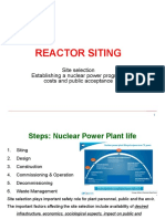 Selecting Nuclear Reactor Sites: Key Factors