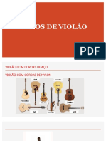 Tipos de violão e suas cordas