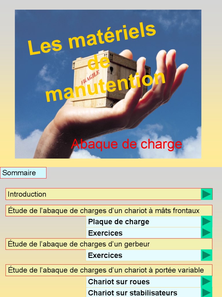 Abaque de Charge pour Chariots Élévateurs PDF Camion Transport — free download