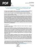 Judgment Catana v. The Republic of Moldova - Independence and Impartiality of The National Judicial Service Commission