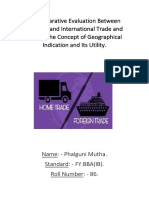 A Comparative Evaluation Between National and International Trade and Explain The Concept of Geographical Indication and It