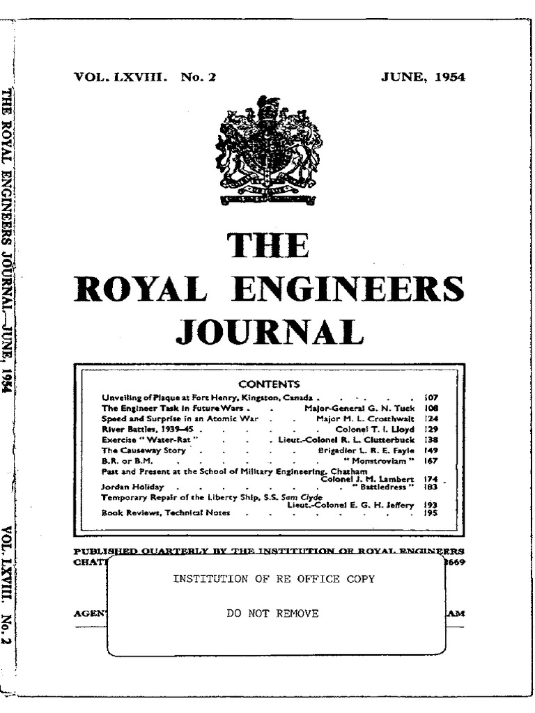 1954 June | PDF | Fortification | Engineer