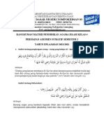Rangkuman Materi Pendidikan Agama Islam Kelas 4