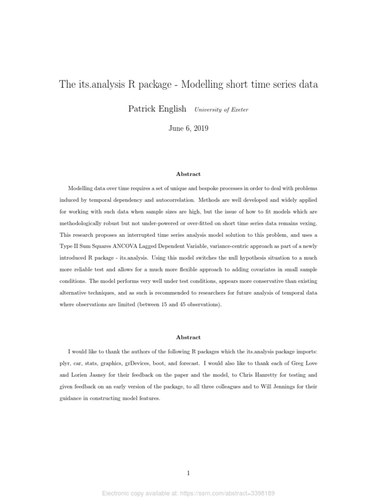 Time Series R Download Free PDF Time Series Bootstrapping