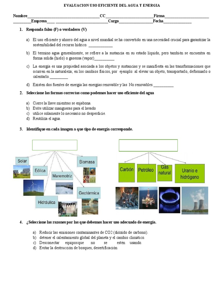 Evaluacion Uso Eficiente de Agua y Energia | PDF