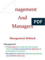 Introduction - Principles of Management Class 1