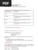 Lab04-Aggregate Functions, Group By, Numeric and String Functions