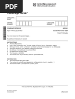 Cambridge IGCSE: Combined Science 0653/41