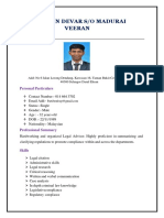 Partiben Devar S/O Madurai Veeran Resume - Legal Advisor, Teacher & Yoga Tutor