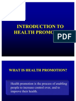 Intro To Health Promotion
