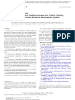 Standard Practice For Applying Statistical Quality Assurance and Control Charting Techniques To Evaluate Analytical Measurement System Performance