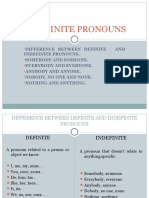 Indefinite Pronouns