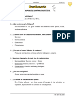 Cuestionario de Quimica Macromoleculas Naturales y Sinteticas.