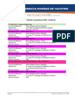 Calendar Competiţional 2023 - Keelboats