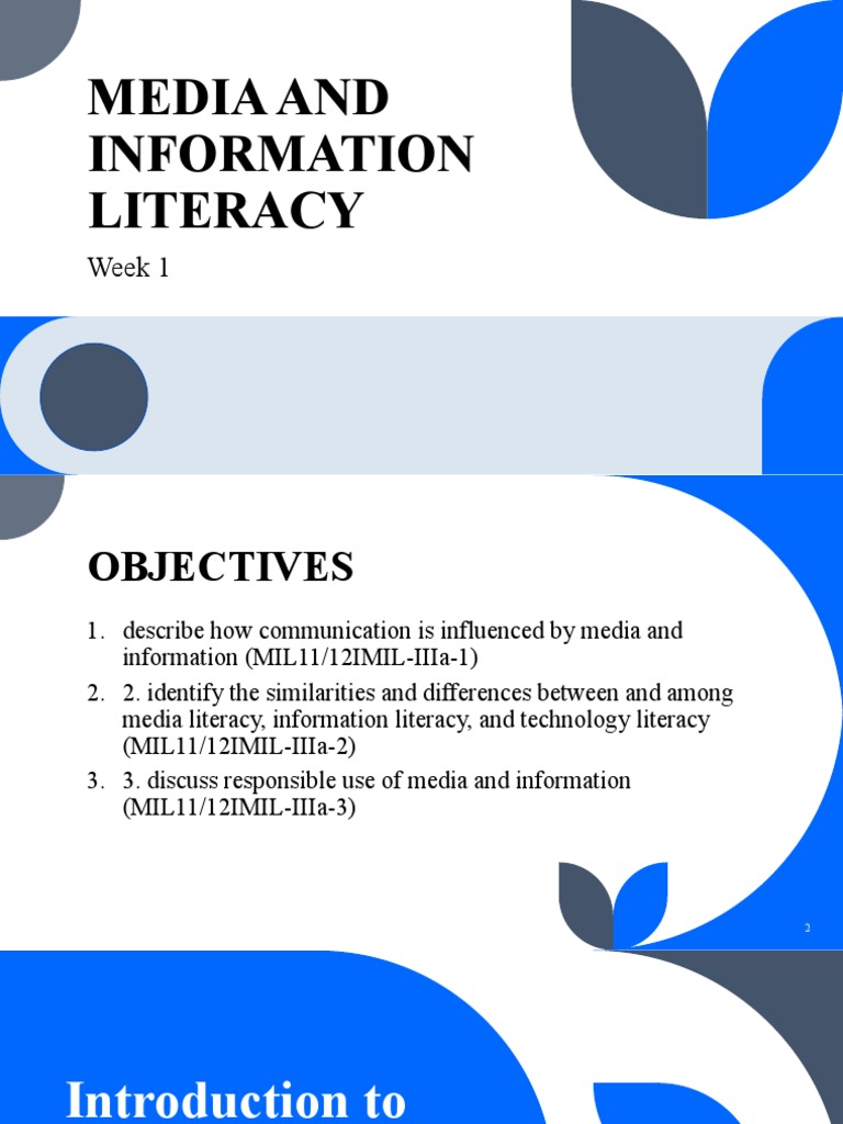 Media and Information Literacy Overview | PDF | Social Media | Popular ...