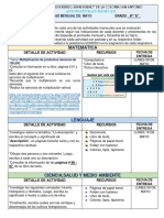 Tareas de Mayo Materias Básicas 4° Grado