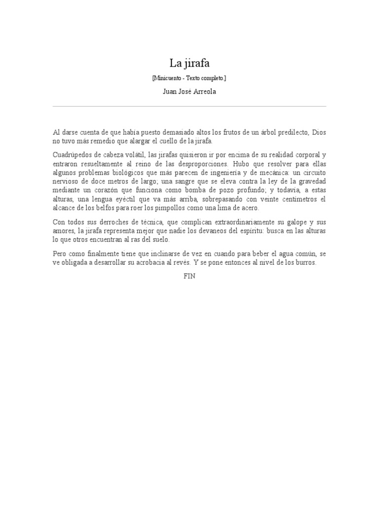 La Jirafa Pdf