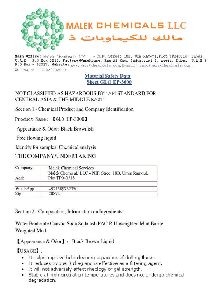 Material Safety Data Sheet 12 | PDF | Oxide | Dangerous Goods