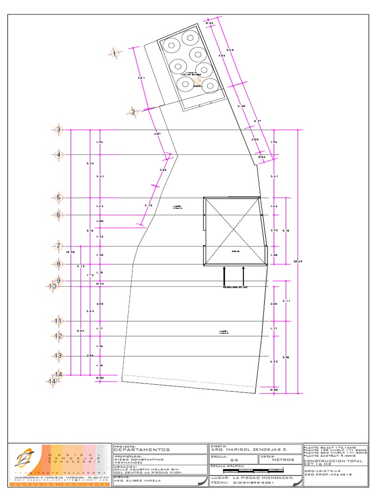 12.-Planta Arquitectonica 5 - Azotea (Tinacos) | PDF