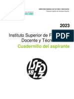 Cuadernillo Ingreso 2023 Educacion Fisica