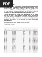 FT-857 Second Menu