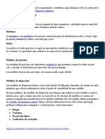 Las Medidas de Tendencia Central Son Parámetros Estadísticos Que Informan Sobre El Centro de La Distribución de La