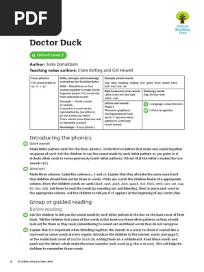 Doctor Duck Teachers Notes