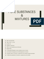 Pure Substances and Mixtures