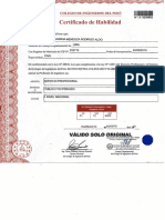 Certificado de Habilidad Rodrigo