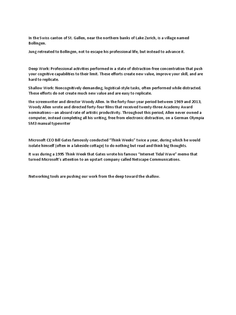 Deep work pdf