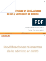 Taller Nomina 2020 y Ajuste de Sueldos 2019