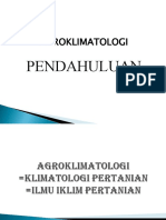 1-KULIAH AGROKLIMAT PENDAHULUAN