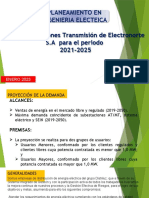 Plan de Inversiones de Transmisión de Electronorte S.A. para El Periodo 2021-2025.