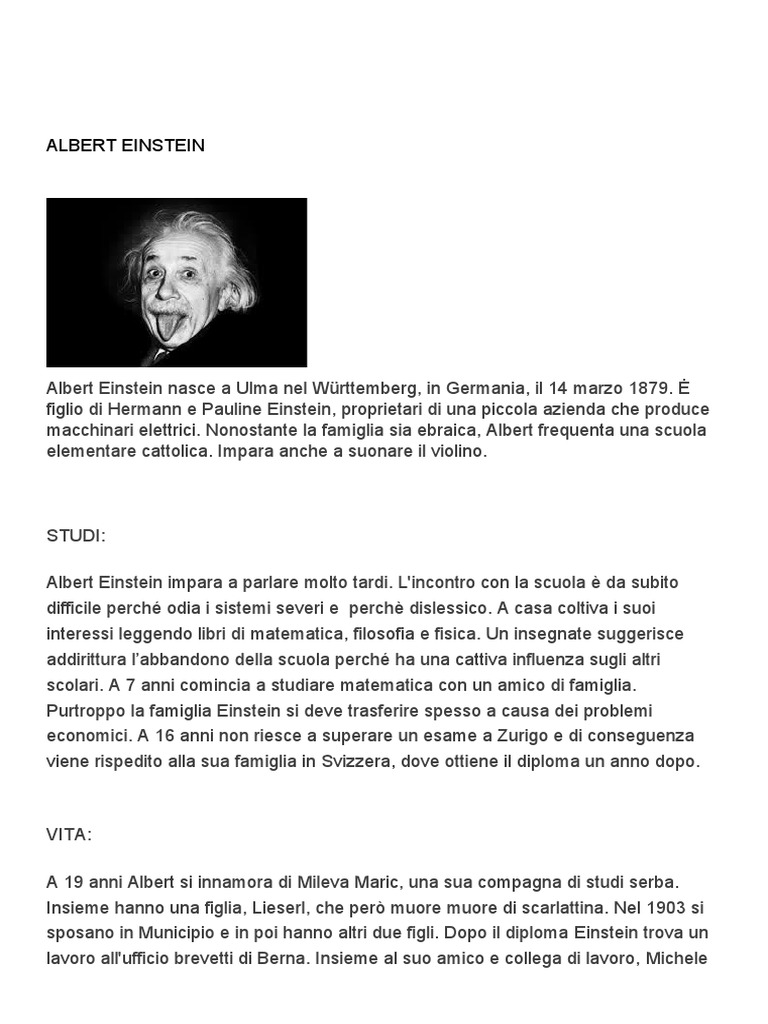 Albert Einstein Ricerca | PDF, image size:768x1024