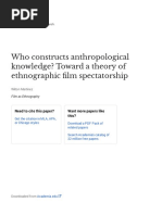 Who Constructs Anthropological Knowledge With Cover Page