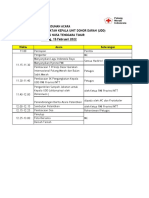 Rundown Acara Pelantikan Kepala UDD Tahun 2023