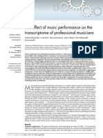 The Effect of Music Performance On The Transcriptome of Professional Musicians