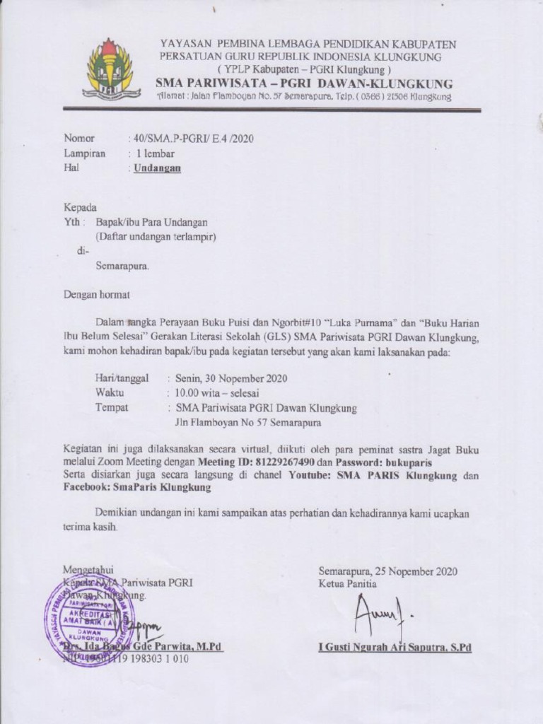 Undangan Hadir | PDF